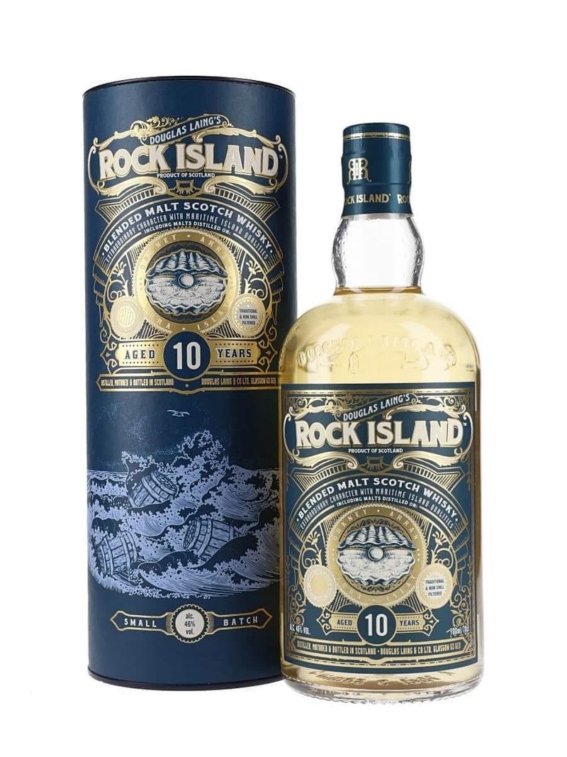 Rock Island 10 Year Old Blended Malt Scotch Whisky Gift Tube 70cl
