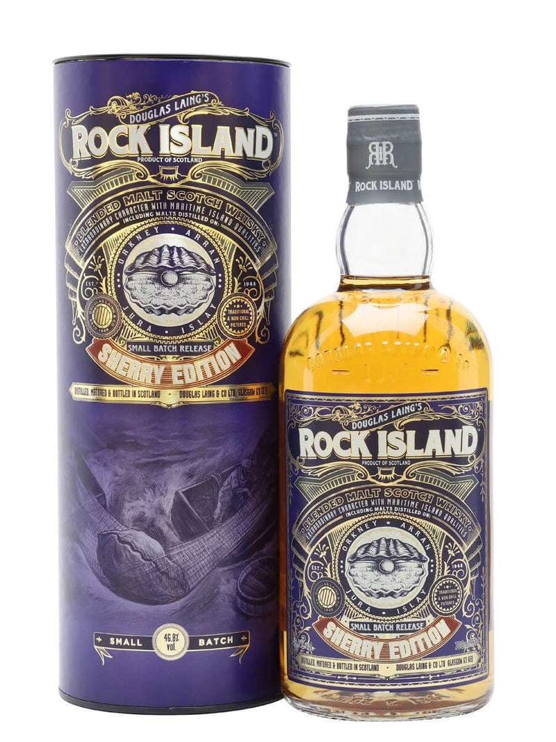 Rock Island Sherry Edition Blended Malt Scotch Whisky Gift Tube 70cl